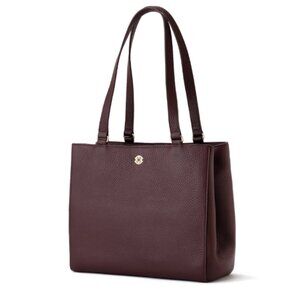 Dagne Dover Medium Allyn Tote (Oxblood Leather Color)